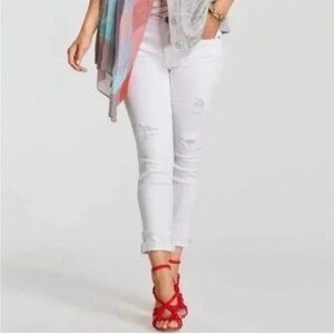 CAbi Crisp White Cropped Jeans